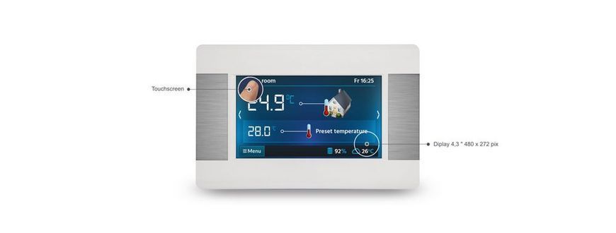 Каскадний регулятор ecoMAX для пелетних пальників та котлів FOCUS EcoSter TOUCH фото