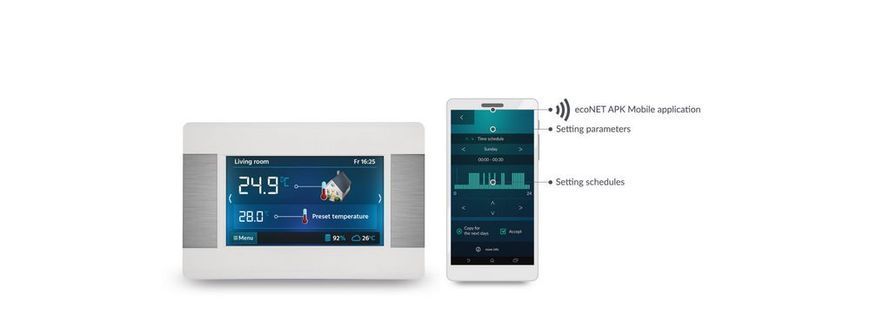 Каскадний регулятор ecoMAX для пелетних пальників та котлів FOCUS EcoSter TOUCH фото